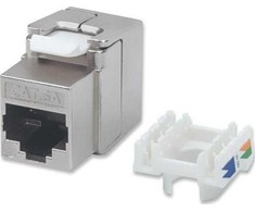 „Intellinet Network Solutions“ INTELLINET Cat6a modulinis lizdas FTP Keystone lizdas be įrankių Sidabrinis