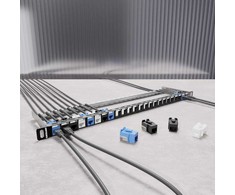Intellinet Network Solutions INTELLINET 24-Port Patchpanel geschirmt und unbest�ckt 0,5 HE Leerpanel zur 48,26 cm 19-col.-Rackmontage f�r Keystone-Jacks juodas