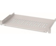 Intellinet 919531 Półka 1U 255mm stelažas 19" 2 punkty mocowania, perforowana, pilka
