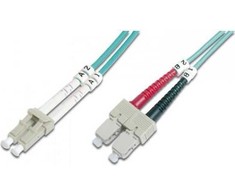 Intellinet Network Solutions krosowy LC-SC duplex 1m 50/125 OM3 wielomodowy (303805)