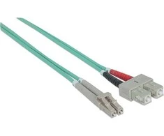 Intracom INTELLINET 302716 Intellinet šviesolaidinis kabelis LC-SC dvipusis 2m 50/125 OM3 daugiamodis 2mm apvalkalas