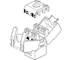 Intellinet 771399 Modulis Keystone RJ45 UTP Cat6, beznarzędziowy, juoda