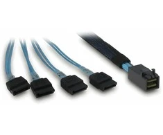 „Inter-Tech“ kabelis SFF 8643 – 4x SATA/SAS – 0,7 m kryžminis