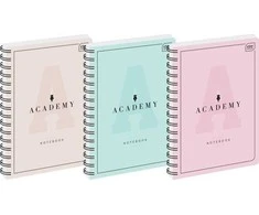 Interdruk Kołozeszyt A4 100k. INTERDRUK 90g Academy pastelė, tinklelis Interdruk