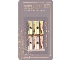 Interdruk metalinis drožtukas, 2 vnt., Satin Gold