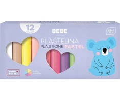 Interdruk Plastilinas 12 pastelinių spalvų minkšto plastiko masė vaikams 1 vnt.
