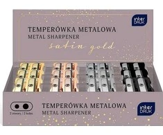 Interdruk Dvigubas metalinis galąstuvas Satin Gold (24 vnt.)