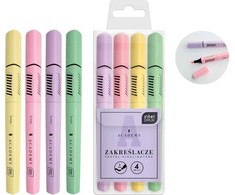 Rinkinys ZAKRESLACZE koloru PASTELOWEGO 4 sztuki ACADEMY INTERDRUK