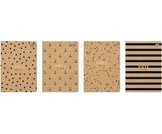 Interdruk Notebook A5 32 puslapių tinklelis 70g Kraft 10 vienetų pakuotėje