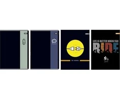 Interdruk Notebook A5/60K grid Men Vibe (5 vnt.)
