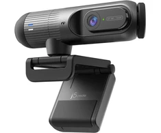 j5create JVU302 2K AI interneto kamera su automatiniu fokusavimu, 5 MP, 2560 x 1440 pikselių, 2K Ultra HD, 60 fps, USB-C, juoda