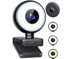 WEMISS CM-A2 Stream serija su žiedine lempute Full HD interneto kamera su 1/3" CMOS jutikliu juodos spalvos
