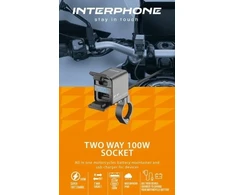 „Interphone Charger“ telefono įkroviklis – USB-C, USB-A su motociklo akumuliatoriaus įkrovimu
