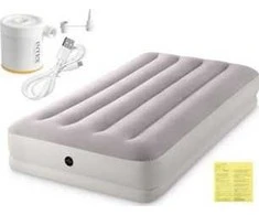 Pripučiamas miegamasis čiužinys 191x99x30 cm vienvietis su USB pompa INTEX 64177