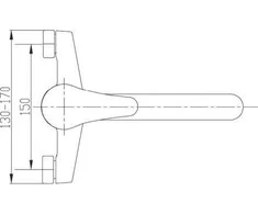 Invena Ava Naujas sieninis vonios maišytuvas - chromas (BC-06-001-B)