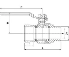 Invena Dujinis čiaupas vidinis / išorinis 1 / 2 "- GZ-30-015