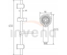 Invena dušo komplektas FRESCO 3 FUNCTION SHOWER SET. - AU-86-NAT-C