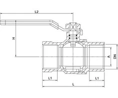 Invena dujinė sklendė G¾, vidinis jungimas – GZ-10-020