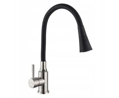 Invena Gabi virtuvės maišytuvas, nerūdijančio plieno / juodas BZ-87-043-L