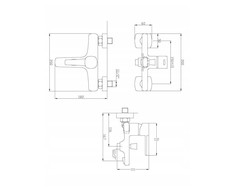 Rinkinys prysznicowy Invena INVENA GLAMOR bathroom faucet, copper color, with shower system