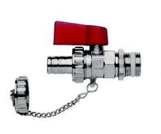 Invena GZ 1 / 2 "rutulinis išleidimo vožtuvas su žarnos ir dangtelio galiuku - ZW-62-015