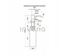 Invena Issa indų ploviklio arba muilo dozatorius, baltas AA-23-002-J