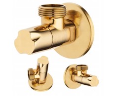 Invena kampinis vožtuvas su keramine galvute 1/2"x1/2", auksinis ZW-49-01Z-W