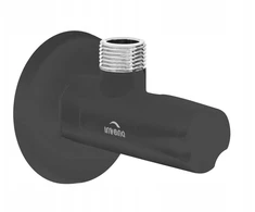 Invena kampinis vožtuvas su keramine galvute 1/2"x1/2", juodas ZW-49-01C-W