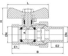 Invena MILLINIO rutulinis kokteilis su drugelio rankenėle 1 / 2 "- ZK-31-015