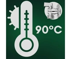 Kampinis ventilis INVENA ZW-11-W10-C, 1/2"x3/8", metalinė rankena