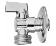 Kampinis ventilis INVENA ZW-11-W10-C, 1/2"x3/8", metalinė rankena
