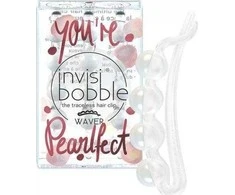 Set Trio InvisiBobble Waver You're Pearlfect Plaukų sagtukas Crystal Clear, 3 pcs