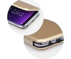 Beline dėklas Book Magnetic Apple iPhone 13 / 14 6.1" aukso spalvos