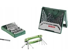 Grąžtas Bosch 15dalių ir 25dalių kompl. su HEX komlpektu