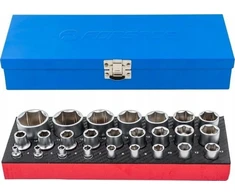 Įrankių rinkinys Forsage Rinkinys nasadek 1/4" &amp; 1/2" 25el. (4-32mm) (6-kątnych)