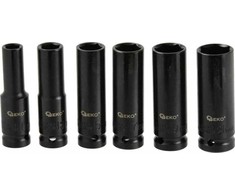 Įrankių rinkinys Geko Rinkinys DŁUGICH NASADEK UDAROWYCH 1/2'' 10-21MM 6EL. (20) G10500 GEKO