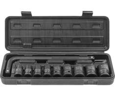 Įrankių rinkinys Rockforce Įrankių rinkinys udarowych 1/2" 10el. (10-24mm)