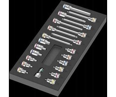 Įrankių rinkinys Wera 9723 foam insert Zyklop B 3/8 bit socket set 1, 22 pieces, tool set (juodas/pilkas, in foam insert for workshop trolley)