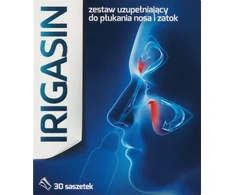 Irigasin Rinkinys nosies ir sinusų skalavimui buteliukas + 12 pakelių