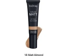 IsaDora Natural Matt Oil-Free Matte Liquid Foundation 18 Almond, 35 ml