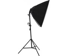 IShoot SOFTBOX 40x40 cm + LEMPUTĖS / LEMPOS E27 dėklas