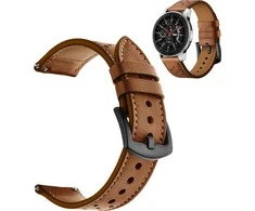 Išmaniojo laikrodžio Amazfit BIP/GTS/GTR odinis dirželis, Rudos spalvos, 42mm