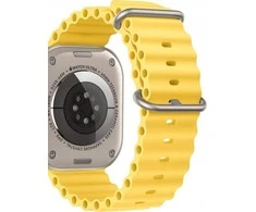 Tech Protect Išmaniojo laikrodžio Apple 4/5/6/7/8/SE/ULTRA silikoninis dirželis, Geltonos spalvos, 42/44/45/49mm