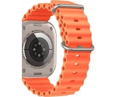 Tech Protect Išmaniojo laikrodžio Apple 4/5/6/7/8/SE/ULTRA silikoninis dirželis, Oranžinės spalvos, 42/44/45/49mm