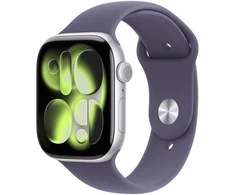 Išmanusis laikrodis Apple Watch 11 GPS + Cellular 46mm Sidabrinis Alu Sport Band S/M Violetinė (MFCP4ZR/A)