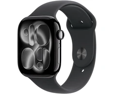Išmanusis laikrodis Apple Watch 11 GPS + Cellular 46mm Jet Juodas Alu Sport Band M/L Juodas (MFC44WF/A)