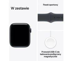 Išmanusis laikrodis Apple Watch SE 3 GPS 44mm Midnight Aliuminio Case with Midnight Sport Band – M/L MEHQ4RK/A