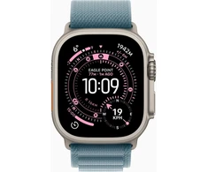 Išmanusis laikrodis Apple Watch Ultra 3 GPS + Cellular 49mm Natural Titanium Case with Light Mėlyna Alpine Loop – Medium, MEWM4QR/A