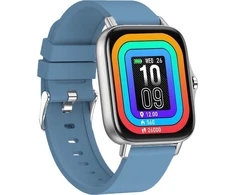 Išmanusis laikrodis Maxcom Fit FW55 Aurum Pro, Sidabrinės spalvos korpusas su mėlynos spalvos dirželiu