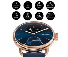 Išmanusis laikrodis Carruzzo Withings ScanWatch 2 1,6 cm (0.63″) OLED 38 mm Hibridas „Rose Gold“ GPS (palydovinis)